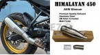 Fit For Royal Enfield New Himalayan 450 AEW SS Matt Finish Exhaust Silencer - SPAREZO